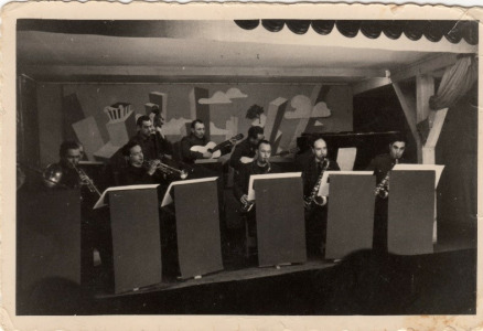 Stalag VIII-A Jazz band; Max is far right