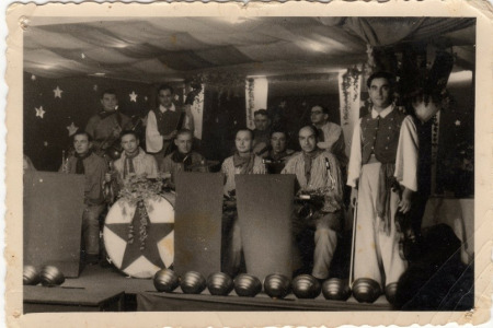 Stalag VIII-A Tango band; Max is far right